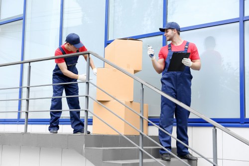 Van loading safety checklist and prepared removal equipment