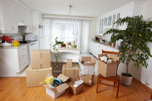 Household items prepared for a local Fulham relocation
