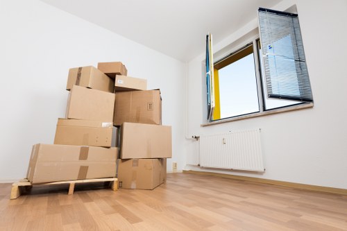 Removal van prepared for a move in Fulham