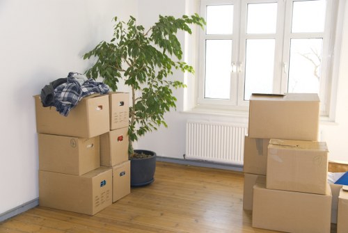 Packing and loading household items for a Fulham relocation