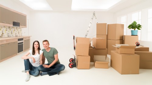 Checklist and packed boxes ready for a Fulham home removal