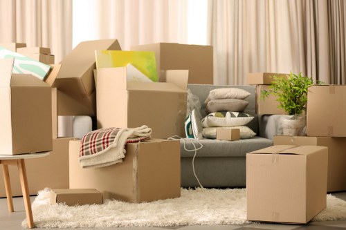 Professional movers handling furniture in Fulham