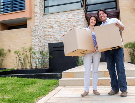 Commercial moving team handling office furniture in Fulham