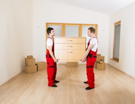 Loading commercial equipment during a Fulham office move