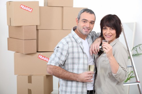 Local removals team handling a small business move in Fulham